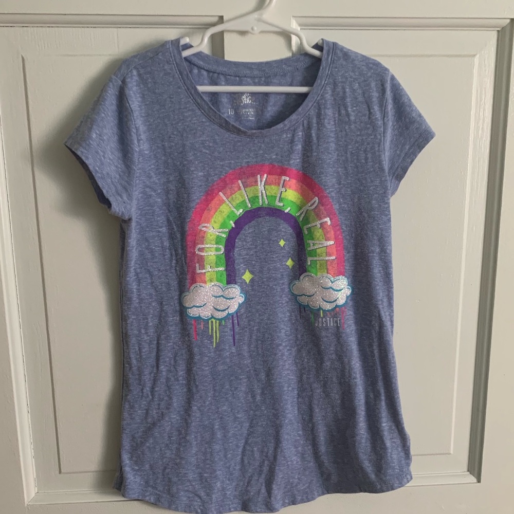 2/$8 Girls size 10 Justice T-shirt